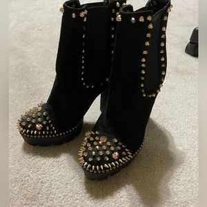 Spiked Ankle High Heel boots